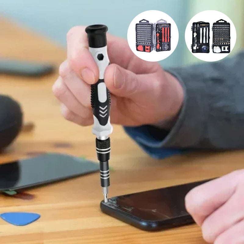 115-in-1 Magnetic Screwdriver Set | 98 Bits & 17 Precision Tools | Chrome Vanadium Steel Case with Extension Rod 13