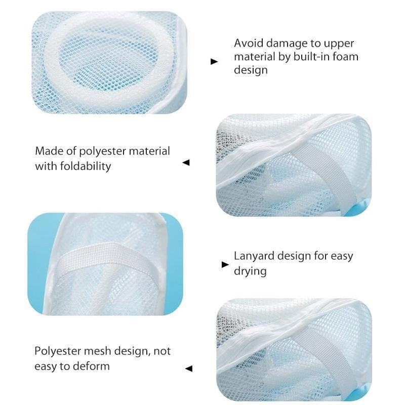Shoe Washing Bag Set, Round & Square | Fine Mesh Design | Machine-Washable Shoe Protection for Trainers and Footwear 2