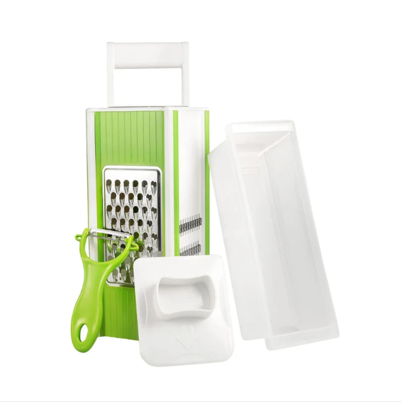 5-in-1  Stainless Steel Multi-Purpose Vegetable Slicer Cheese Grater 0