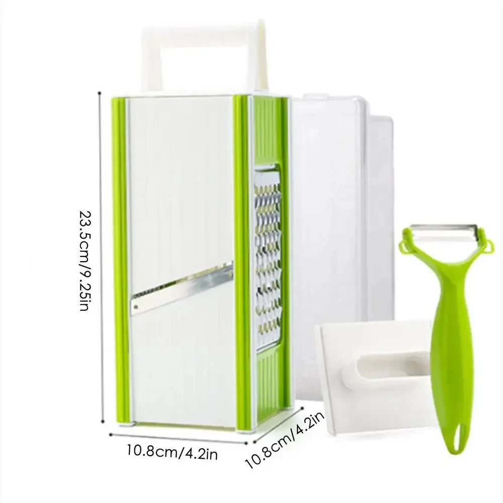 5-in-1  Stainless Steel Multi-Purpose Vegetable Slicer Cheese Grater 3