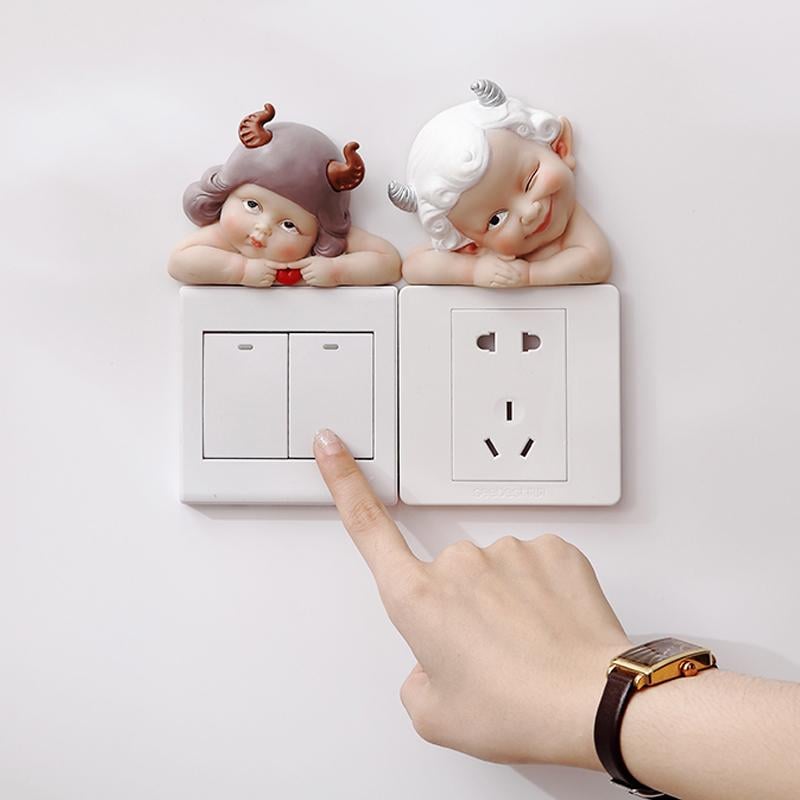 3D Resin Switch Sticker | Lifelike Cow Goat Deer Unicorn Design | Removable Reusable Wall and Window Decor No Residue 11