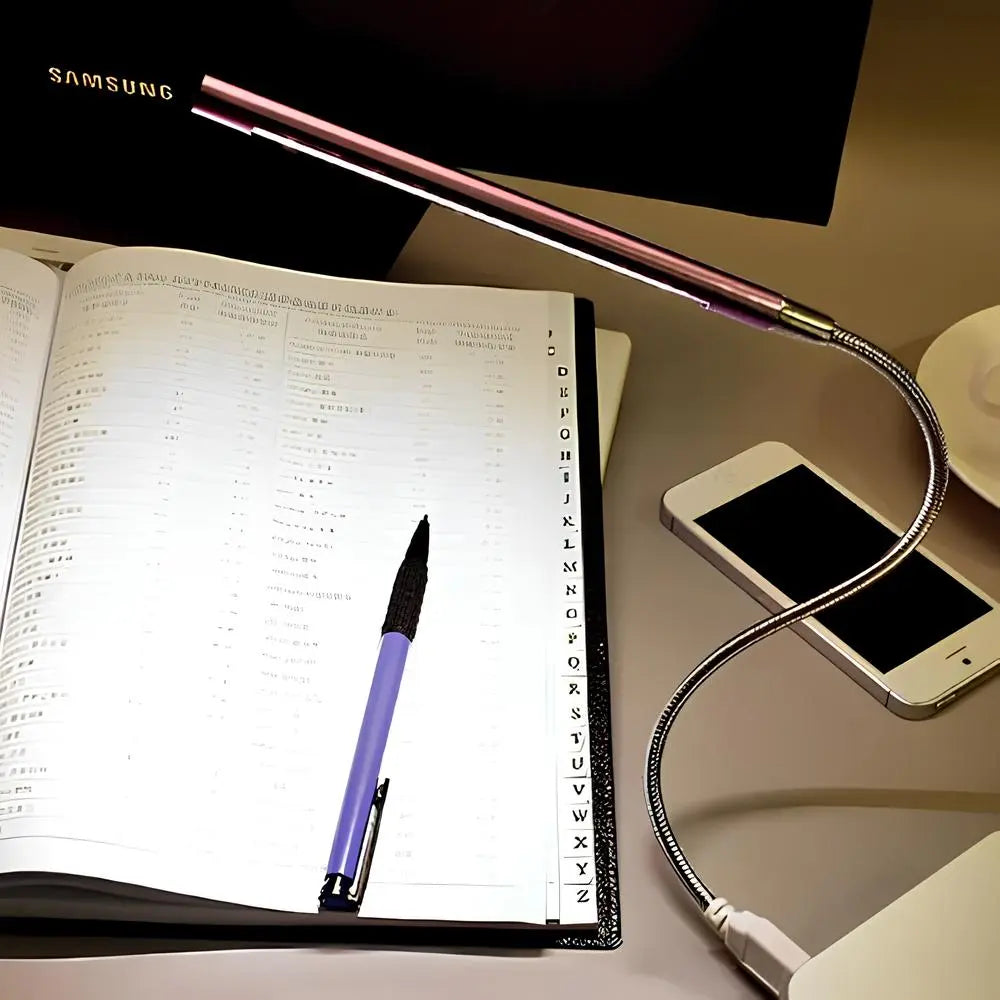 Flexible USB LED Lamp | Bendable Gooseneck Arm, 14 W LED | Warm & Cool White Light for Desks, Reading, Travel, Emergencies 2