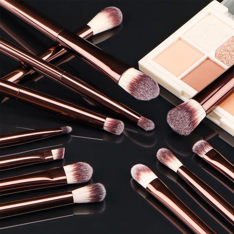 20 Piece Makeup Brush Set | Double-Ended Brushes with Foldable Travel Bag | Soft Bristles for Every Skin Type and Tone 7
