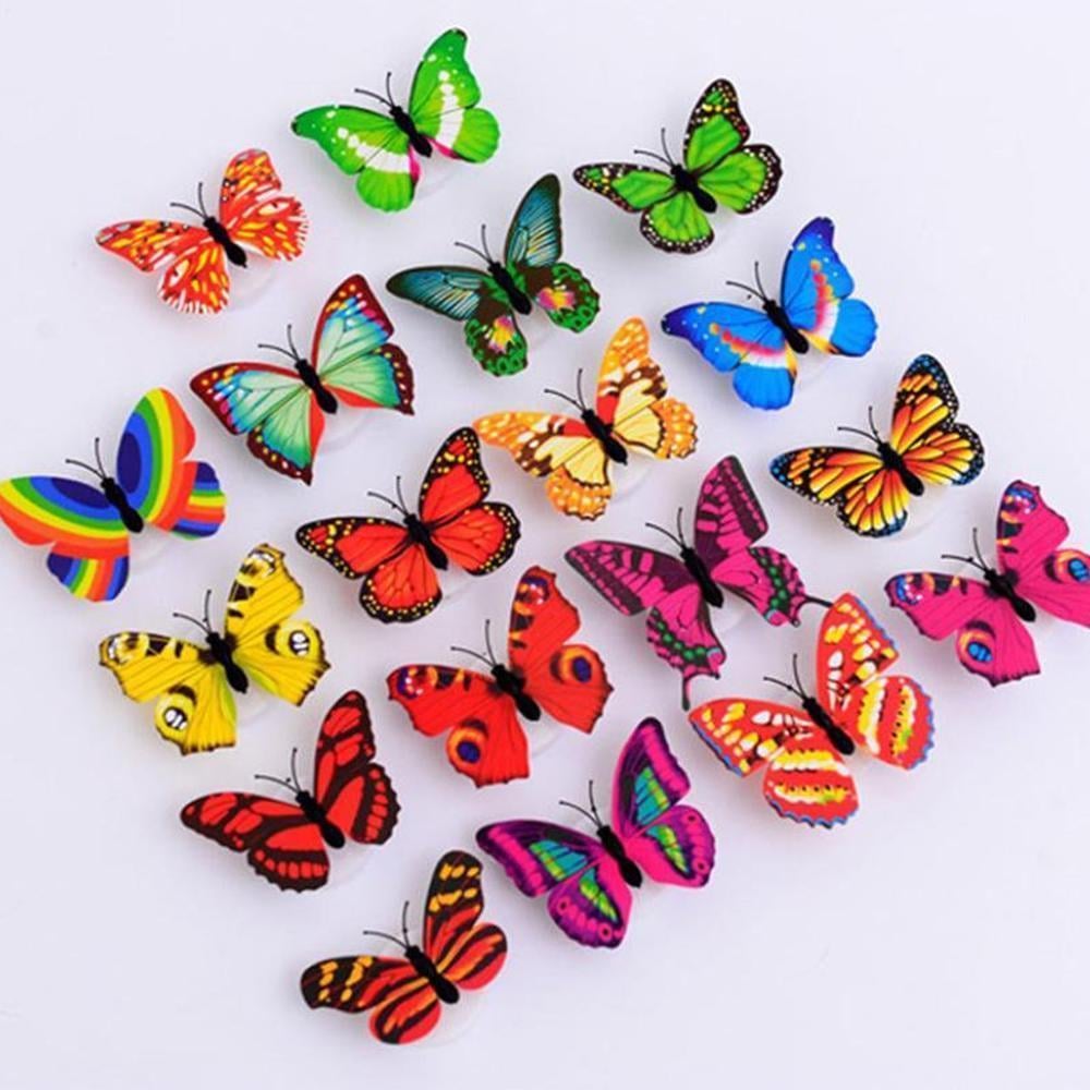 LED Butterfly Wall Stickers | Battery-Powered 9-Piece Set with Strong Adhesive Backing | Removable Décor Lighting for Any Room 7