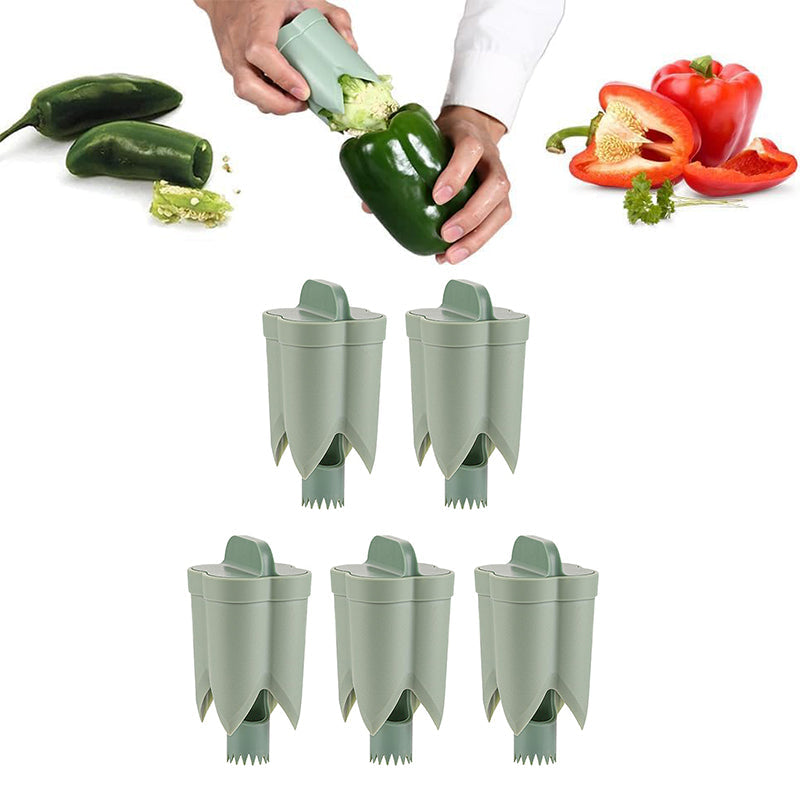 2-in-1 Pepper Corer ABS Plastic | Finger-Friendly Core Remover | Removes Seeds From Peppers, Tomatoes & Cucumbers 22