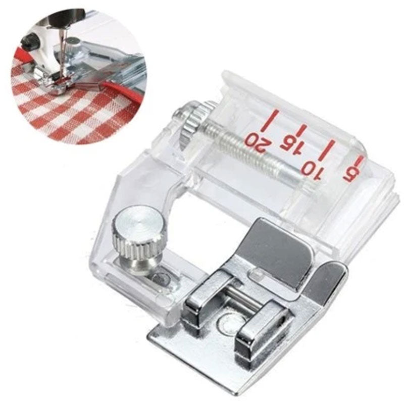 Bias Binder Presser Foot | Adjustable 5-20 mm Width, Snap-On Fit | Fits Brother, Singer, Babylock and More Sewing Machines 4