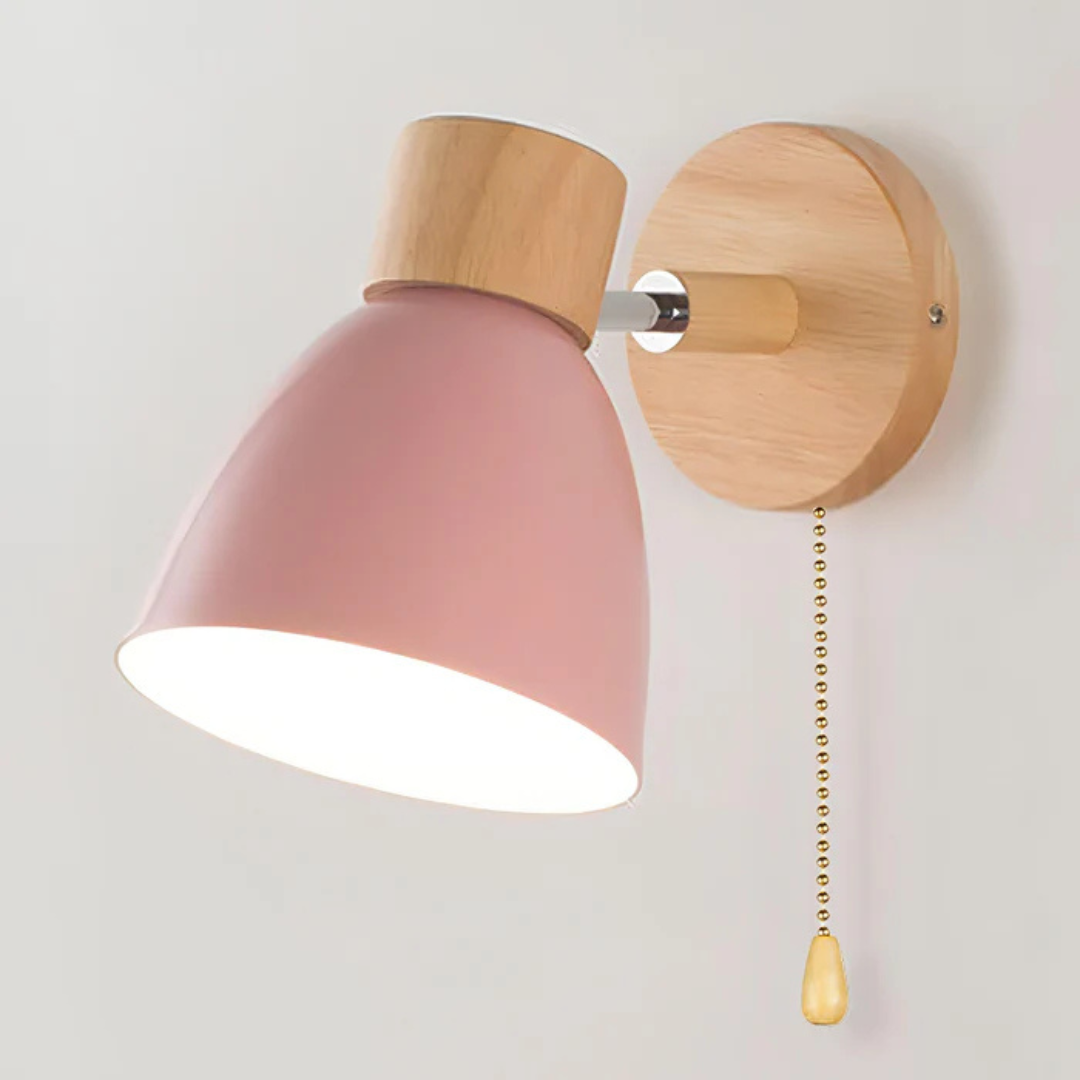 Scandinavian Wall Light Fixture Wood & Metal | E27 Socket, Minimalist Design | Easy Wall Mount, Ambient Accent Lighting 6