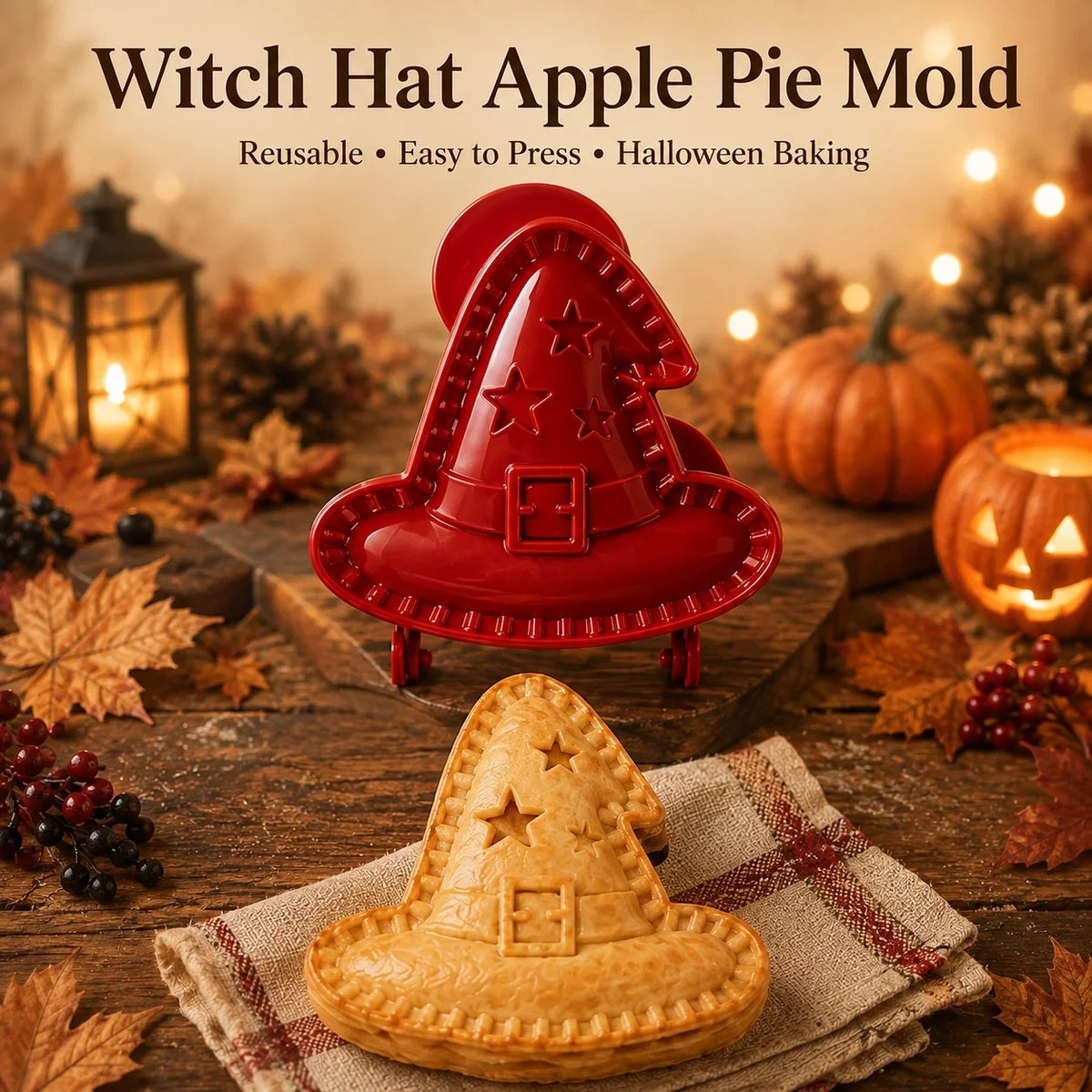 Halloween Hand Pie Mold Set | 8 Spooky Shapes, Snap & Seal Hinged Design | Plastic, Oven-Safe Prep for Hand Pies 11