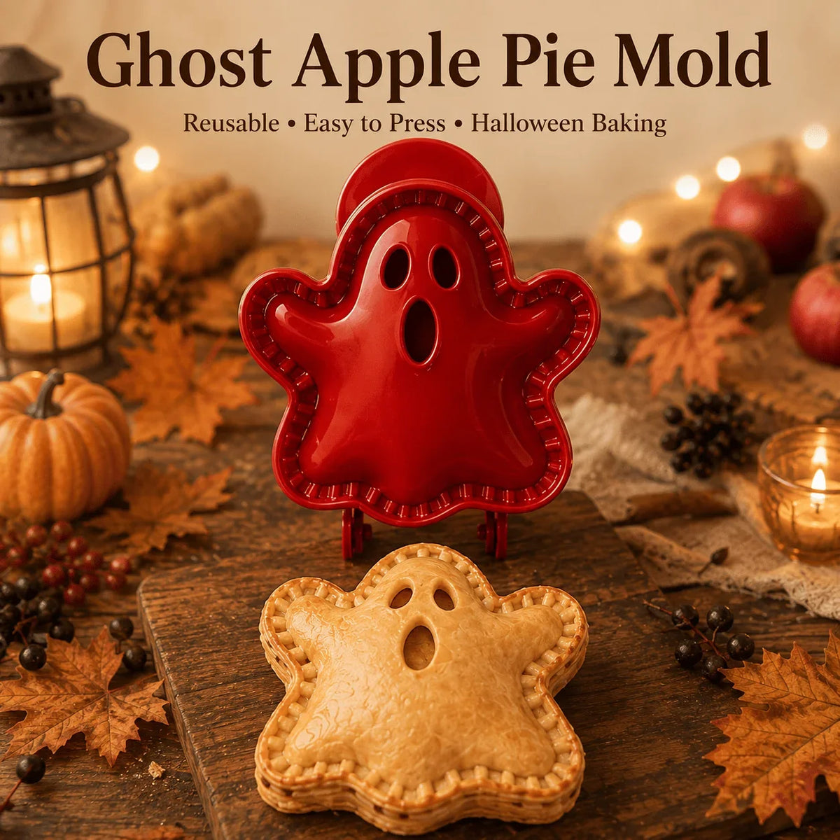Halloween Hand Pie Mold Set | 8 Spooky Shapes, Snap & Seal Hinged Design | Plastic, Oven-Safe Prep for Hand Pies 16
