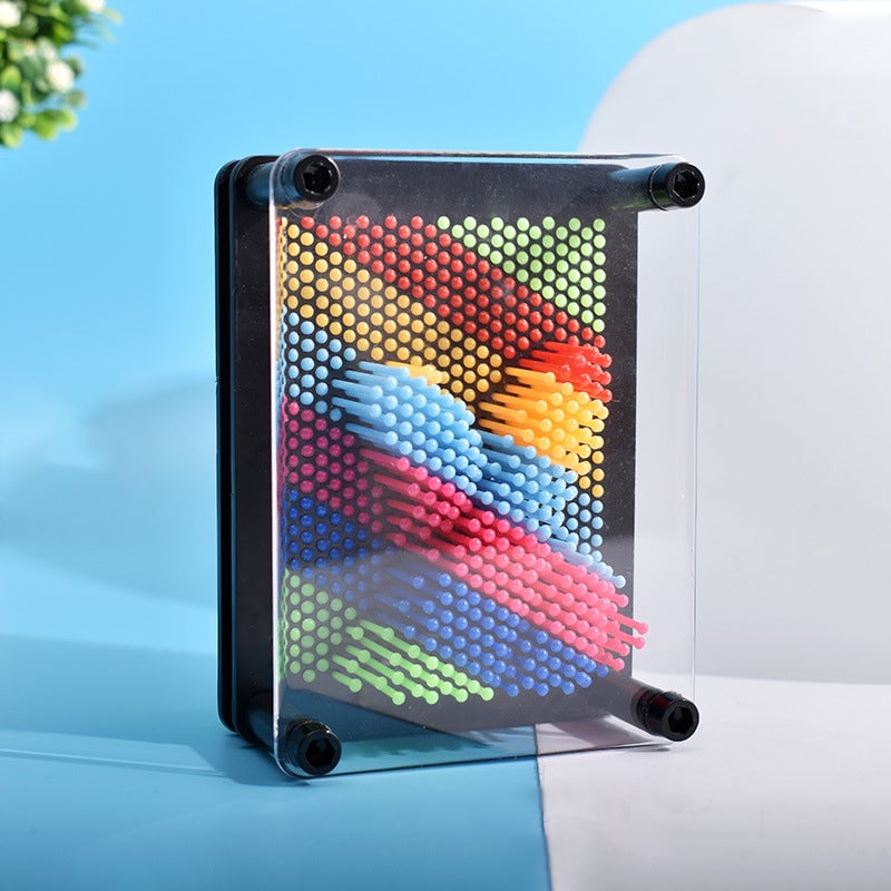 3D Pin Art Toy Plastic Board | Imprints Hands, Faces & Objects into 3D Shapes | Reusable Desk Decompression Toy 2
