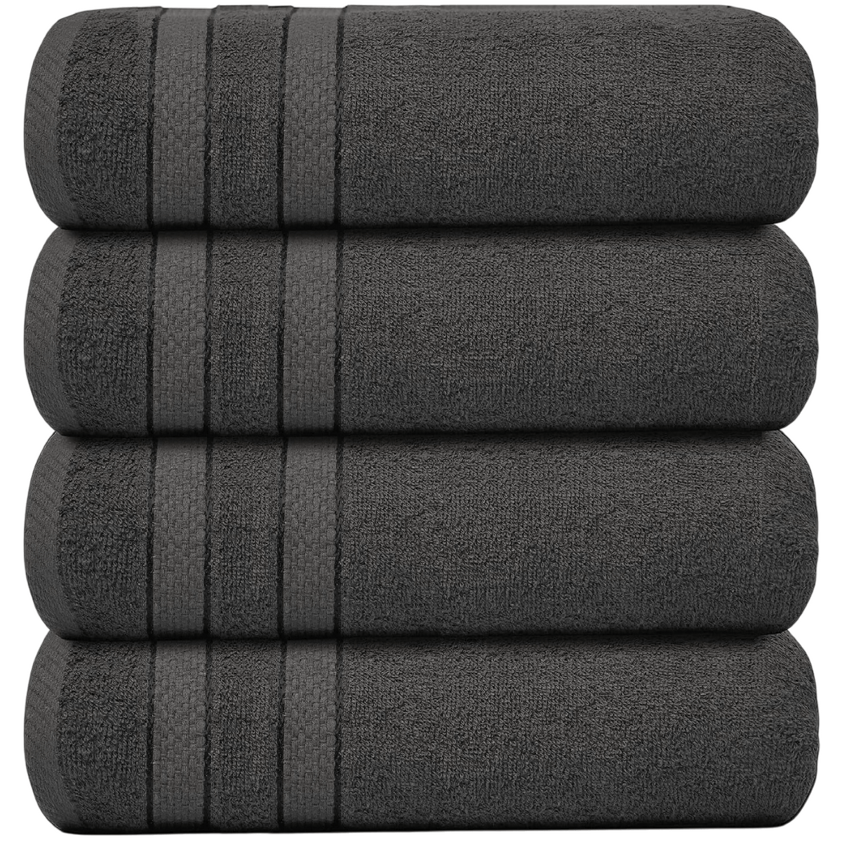 Jumbo Bath Towel Set, 4-Piece | Solid Colour, 12 Shade Options | Quick-Dry, Machine Washable, Coordinated Bathroom Set 37