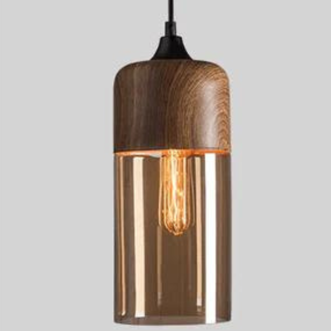 Glass and Wood Pendant Light | Scandinavian Design with Adjustable Cable | Warm Ambient Glow for Living, Dining and Bedroom 15