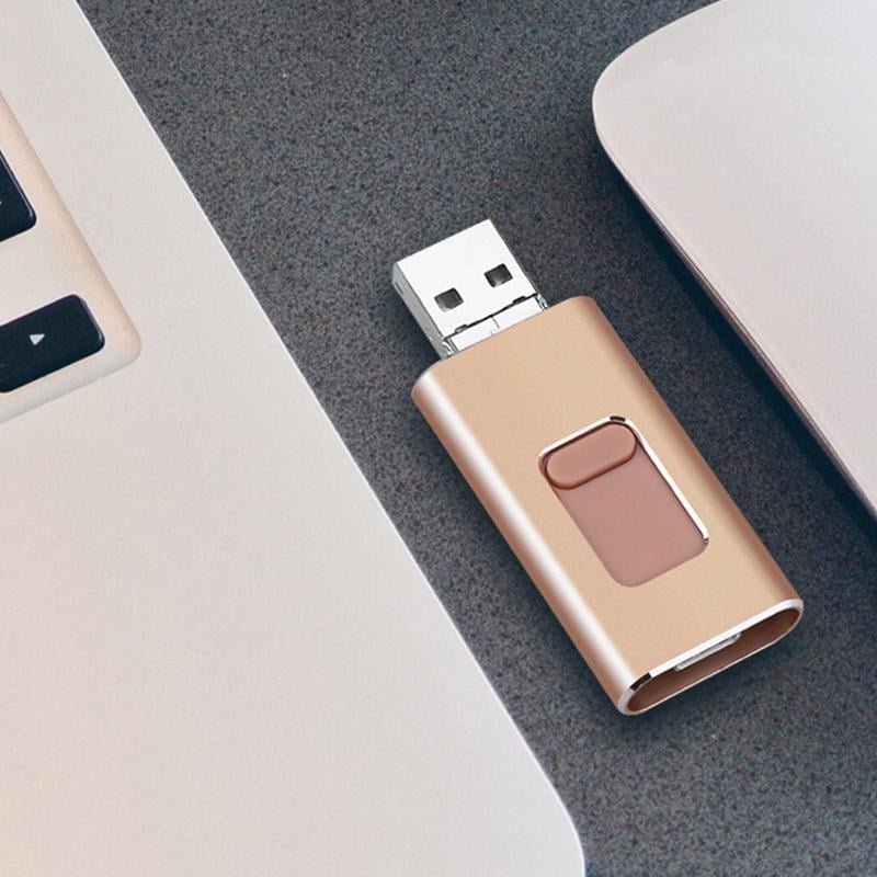 4-in-1 USB Flash Drive | USB 3.0 High Speed Interface, Metal Shell | Multiple Capacities from 8GB to 128GB for PC and Laptop 4