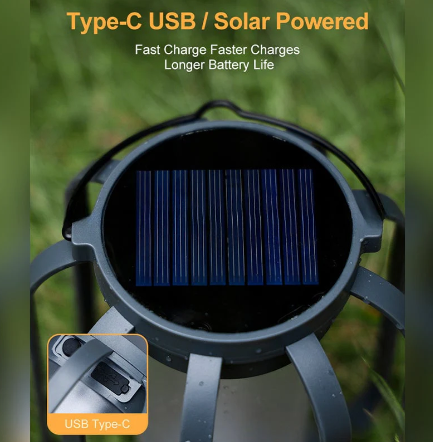 Solar Flame Lantern, Weatherproof Plastic | 25 x 13 cm, 12-Hour Solar Glow | Hemp Rope Wrap, Rain & Wind Resistant 6