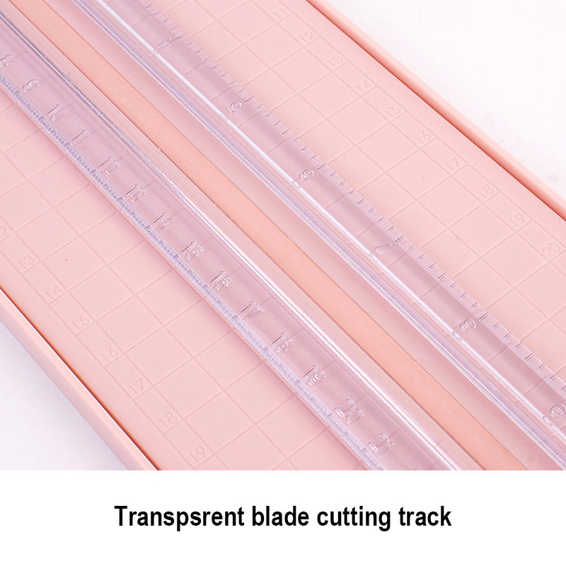 Rotary Paper Cutter 12-in-1 Cutting Heads, ABS Body | Pink or Black | Straight, Wavy, Perforated and Zigzag Edges 6