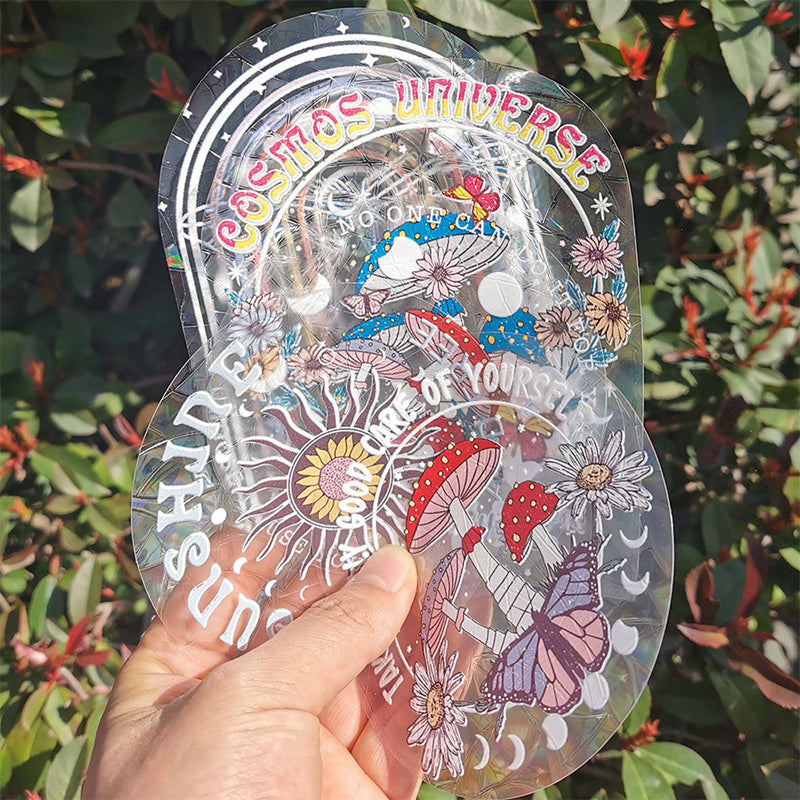 Rainbow Glass Window Stickers for Christmas Decor | 10-Piece Static Cling Pack, Anti-Collision | PVC Material, No Glue Needed 8