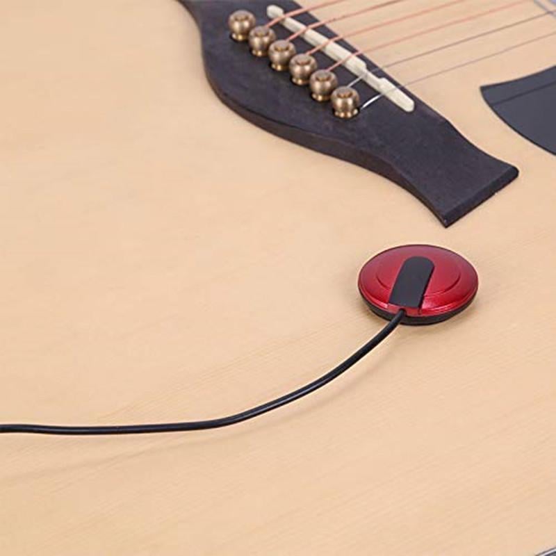 Acoustic Guitar Pickup Transducer | Mini Clip-On Piezo Pickup | Passive Adhesive Mount for Multiple String Instruments 1