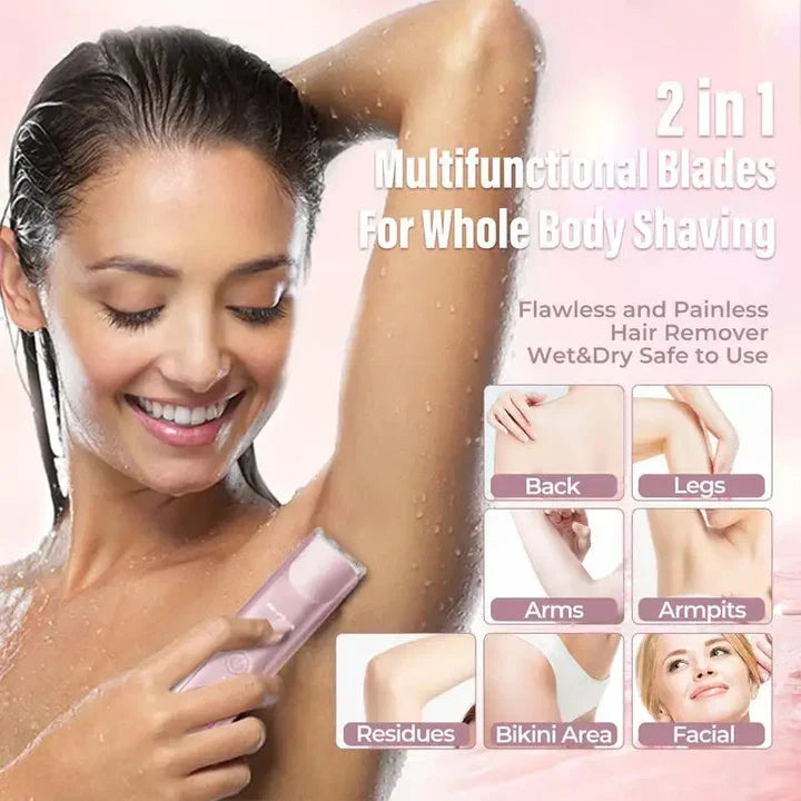 Women's Shaver for Face and Body | 2 Interchangeable Heads, IPX7 Waterproof | USB-C Cordless, Irritation-Free Finish 10