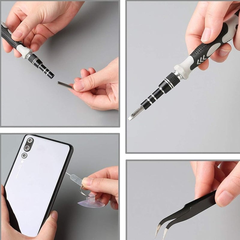 115-in-1 Magnetic Screwdriver Set | 98 Bits & 17 Precision Tools | Chrome Vanadium Steel Case with Extension Rod 10