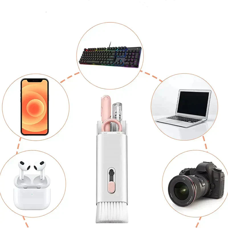 7-In-1 Electronics Cleaning Kit | Keyboard Brush, Keycap Puller and Screen Cleaner | Compact Multi-Tool for Devices