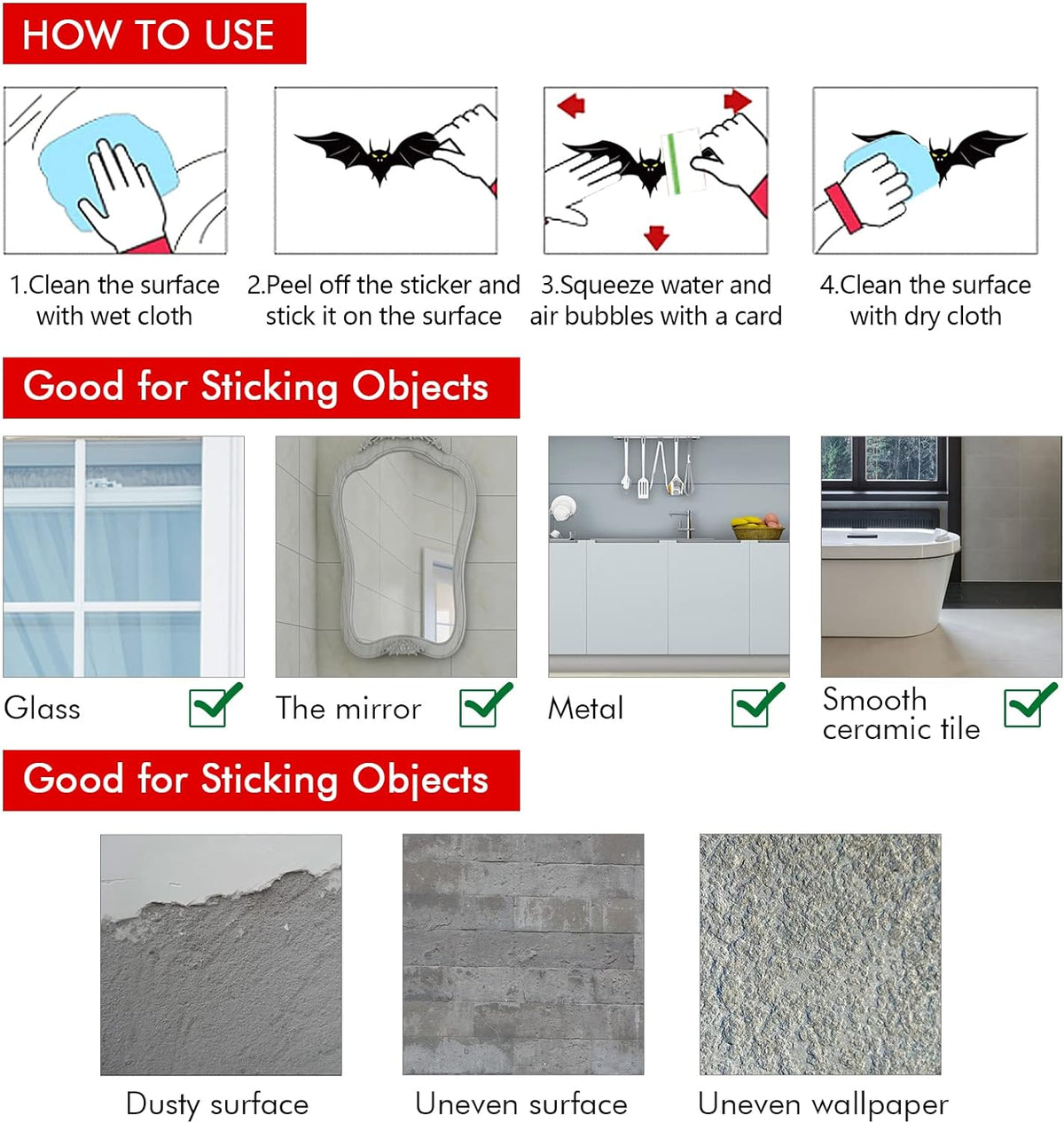 Halloween Window Clings | 140 Pieces on 8 Sheets | Double-Sided PVC, Reusable No-Glue Stickers for Windows & Glass Doors 8