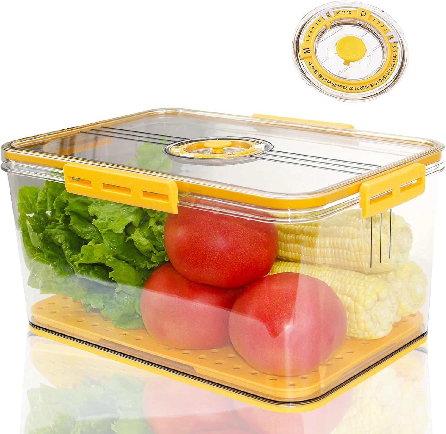 Fridge Organiser | Stackable Clear Box With A Drain Tray