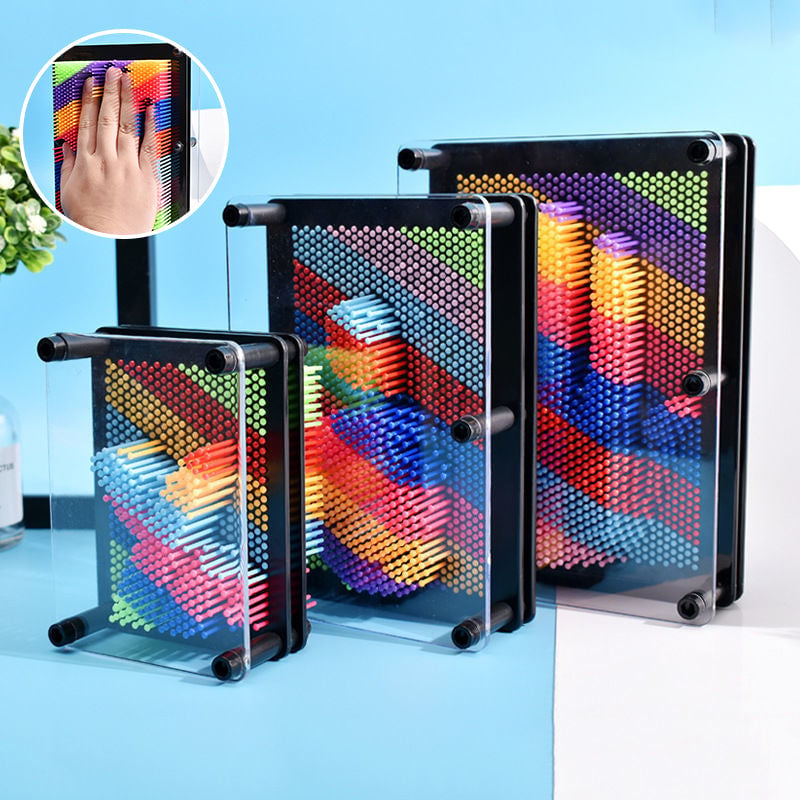 3D Pin Art Toy Plastic Board | Imprints Hands, Faces & Objects into 3D Shapes | Reusable Desk Decompression Toy 13