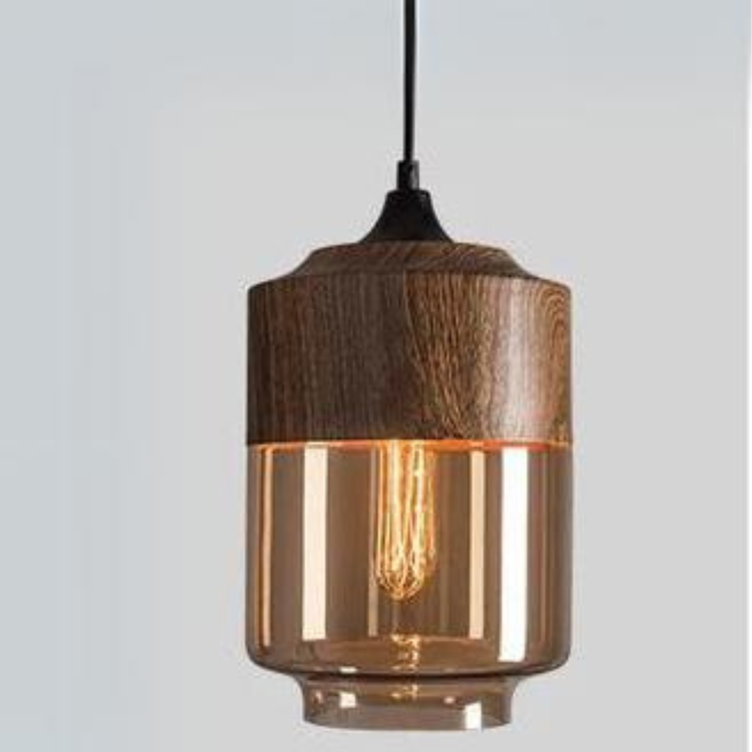 Glass and Wood Pendant Light | Scandinavian Design with Adjustable Cable | Warm Ambient Glow for Living, Dining and Bedroom 17