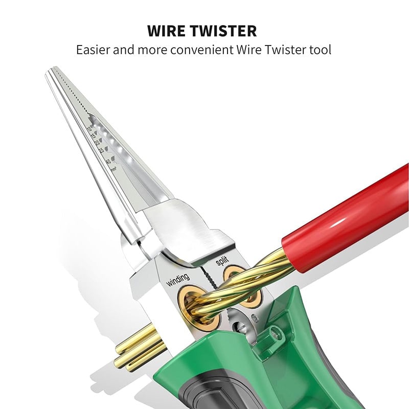 Wire Stripper Pliers 8-in-1 | Built-In Voltage Tester & Wire Crimper | Stainless Steel Heavy Duty Electrical Tool 5
