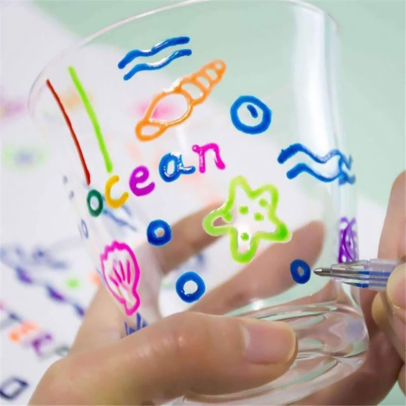 3D Pen Set Jelly Ballpoint Colourful Smooth Writing with Bubble Effect Ink 5