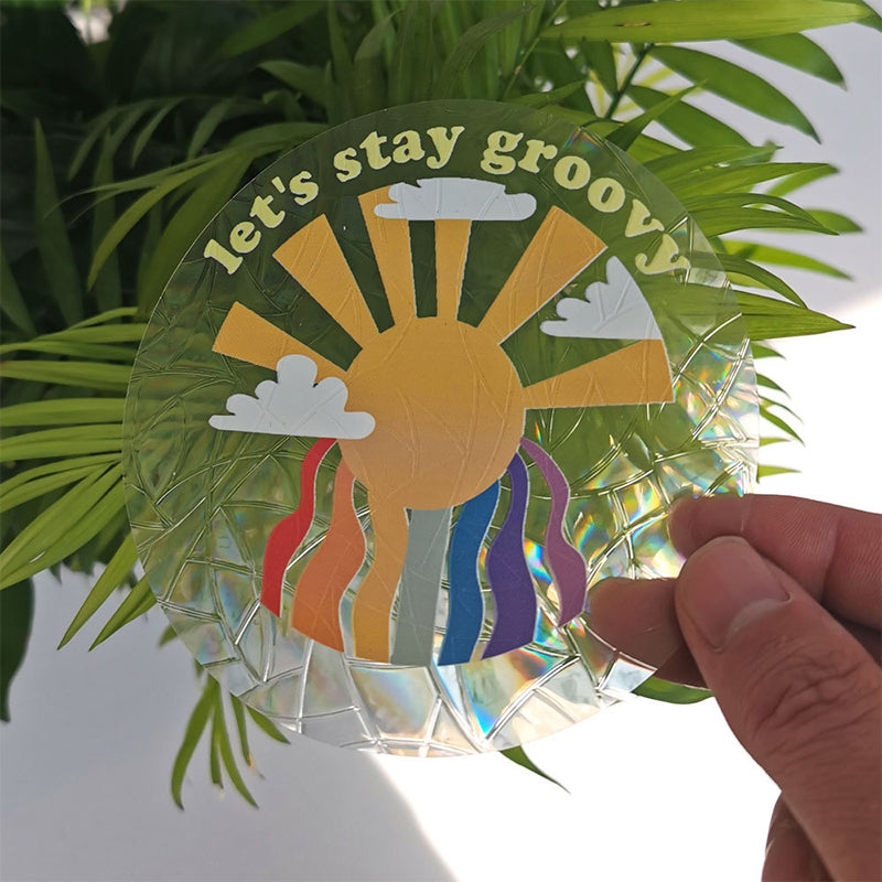 Rainbow Glass Window Stickers for Christmas Decor | 10-Piece Static Cling Pack, Anti-Collision | PVC Material, No Glue Needed 9