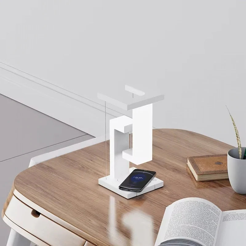 Levitating Lamp Wireless Charger | Zone Lighting LED, 350 Lumen | Wired & Wireless Charging, Touch Control, USB Powered 9