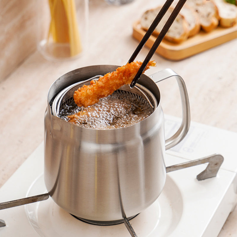 Oil Strainer Pot 304 Stainless Steel | Built-In Filter Net | Strain, Fry and Reuse Cooking Oil for Healthier Meals 7