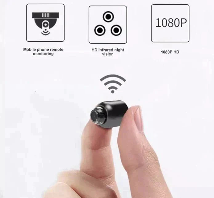 Mini WiFi Cameras Dual Pack | 1080P Full HD, Night Vision & 140° Wide Angle | Motion Detection, 32GB microSD Included 4