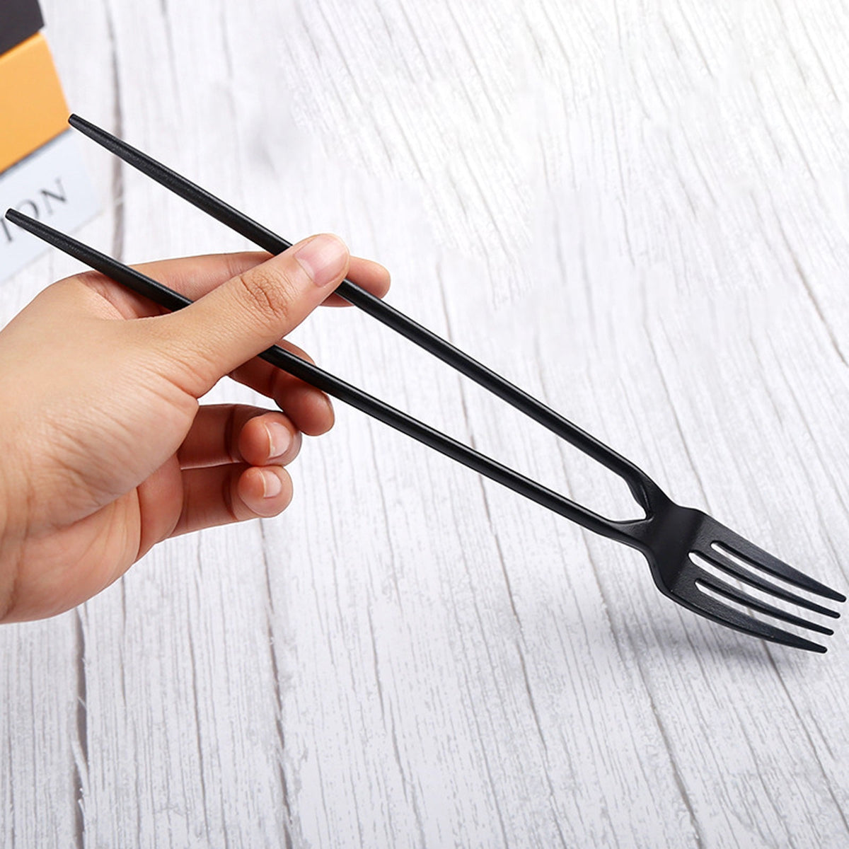 2-in-1 Chopsticks and Fork Utensil Set, Plastic | 50 Piece Pack, Reusable | Space-Saving Dual-Function Design for Every Meal 3