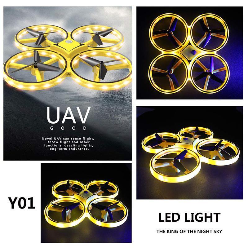 2.4G Gravity Sensor Watch-Control Mini Drone | Infrared Obstacle Avoidance, 3D Flips | Altitude Hold, LED Lights, USB Charging 4