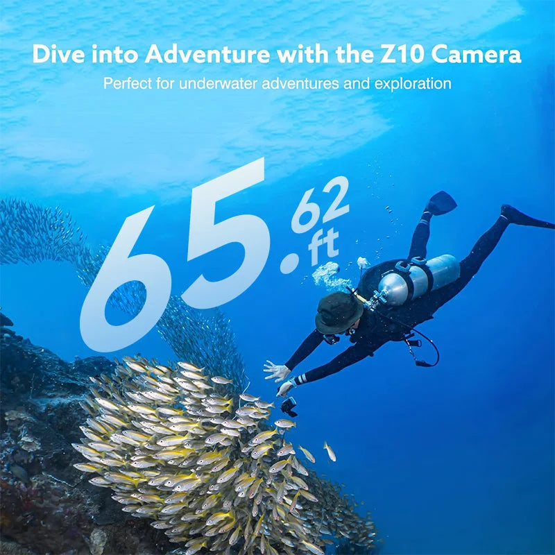 Mini 4K Action Camera | Magnetic Mount, Clip Kit