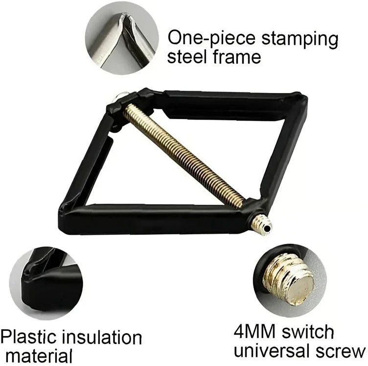 Flush Mount Box Repair Bracket Nylon 66 | Adjustable Multi-Point Support, Screw Feet | Stops Wobbling, Set of 10 with Screws 5