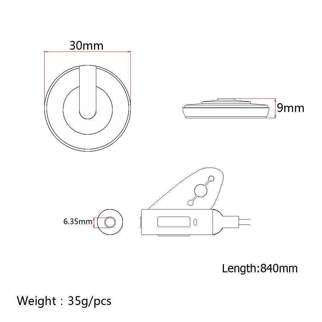 Acoustic Guitar Pickup Transducer | Mini Clip-On Piezo Pickup | Passive Adhesive Mount for Multiple String Instruments 12