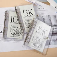 12-Month Envelope Savings Challenge Binder PP+PVC, 19 x 14 cm | Six-Hole Design | Waterproof, Dustproof, Scratch-Resistant 10