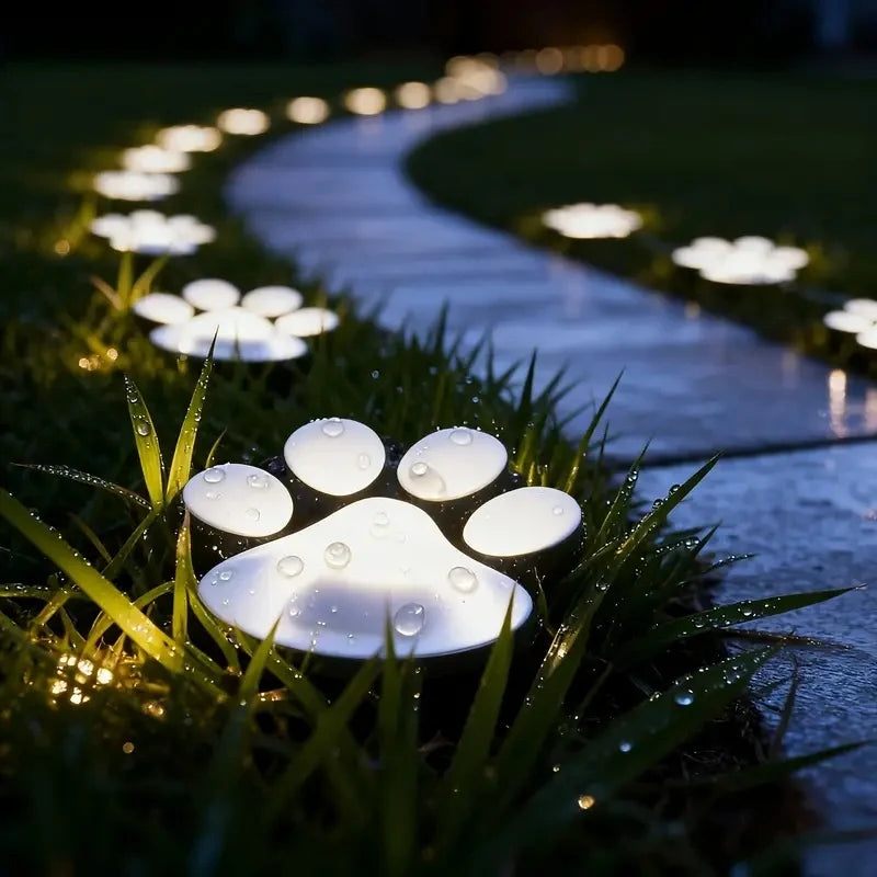 Solar Paw Print Light, ABS Plastic, 9 x 9 cm | IP44 Waterproof, Automatic Dusk Sensor | Up to 10 Hours Glow, 3 to 24 Pack 6