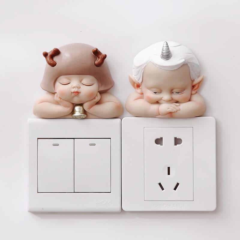 3D Resin Switch Sticker | Lifelike Cow Goat Deer Unicorn Design | Removable Reusable Wall and Window Decor No Residue 10