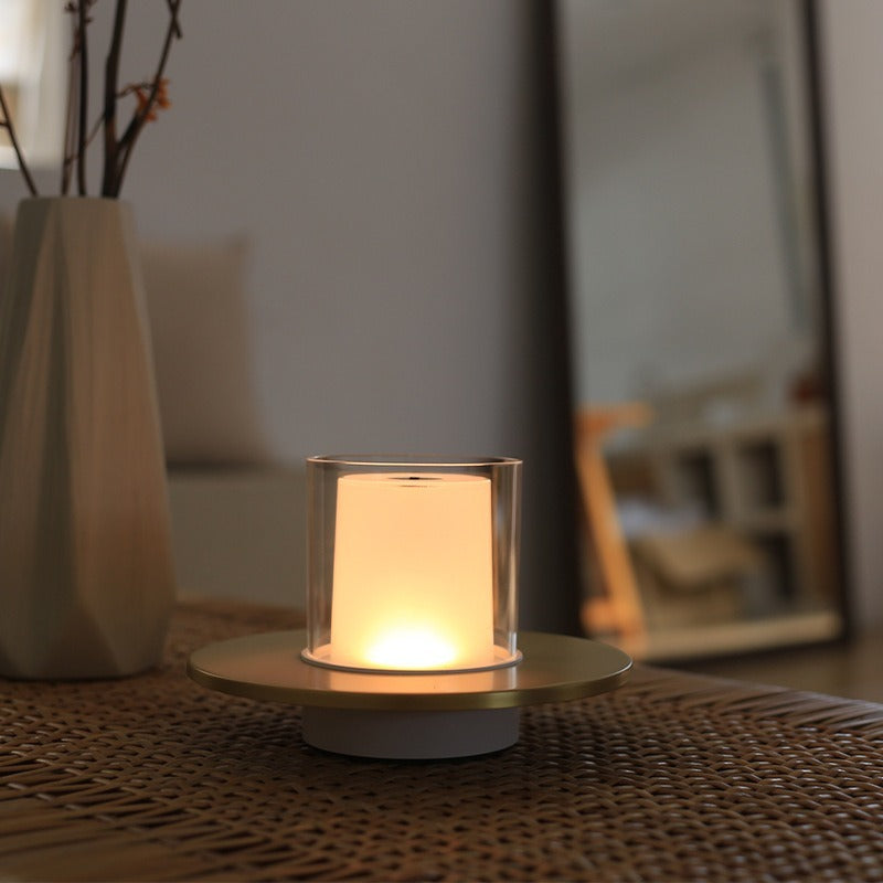 Candle Lamp Steel 16 x 10 cm | Gesture-Control Dimming | Cordless Rechargeable, Gold or Silver, 10-18 Hour Battery 5