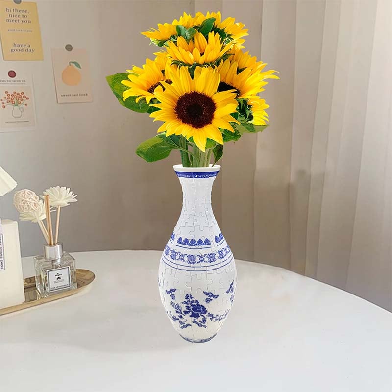 3D Puzzle Vase Plastic | Build-Your-Own Design with Castle, Waves and Boat Pattern | Hands-On Puzzle Home Decor Gift 11