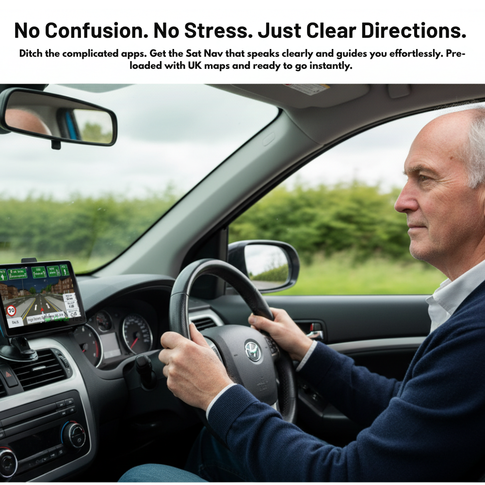 7" GPS Navigation System | Pre-Loaded UK & EU Maps, Speed Camera & Lane Alerts | Free Lifetime Map Updates for Cars & Trucks 4
