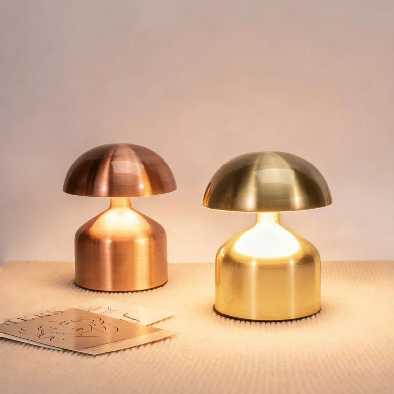 Cordless Table Lamp Wrought Iron 15 x 10 x 9 cm | Dome, Drum, Halo, Orbit, Cone | Dimmable Rechargeable Ambient Light 21