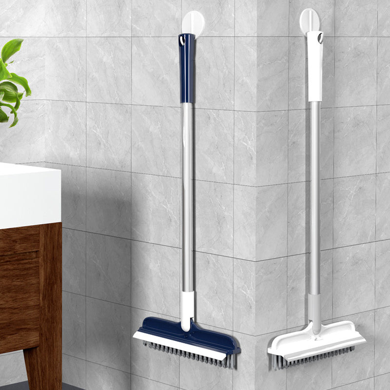 2 in 1 Floor Scrub Brush | PP Bristle and Rubber Scraper Combo | Detachable Head, Hanging Hole, Non-Slip Handle 8