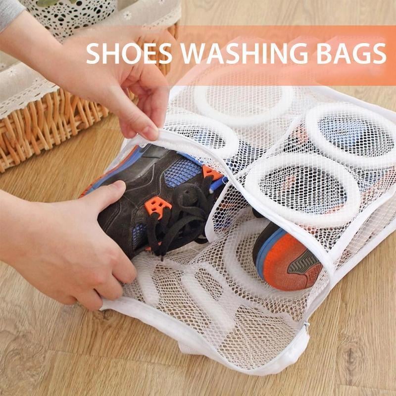 Shoe Washing Bag Set, Round & Square | Fine Mesh Design | Machine-Washable Shoe Protection for Trainers and Footwear 10