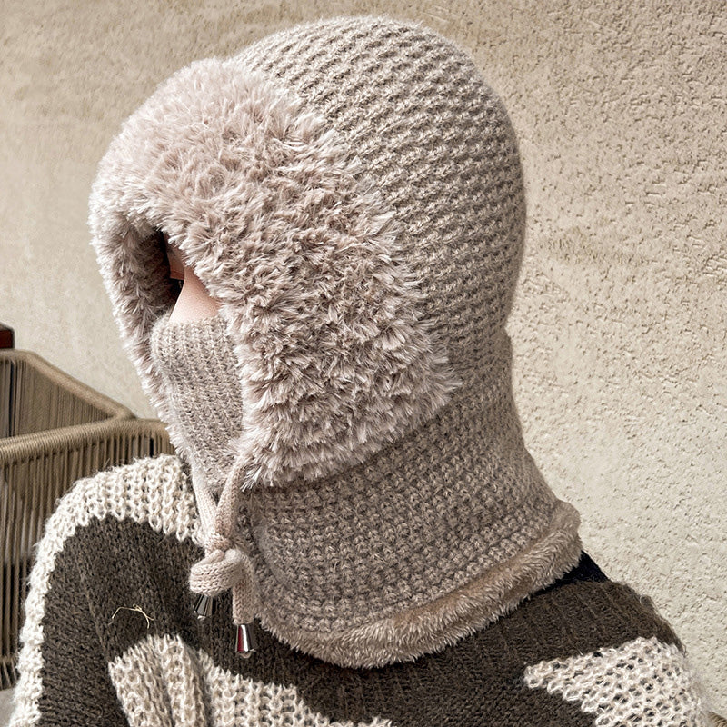 Heat Protection Balaclava 3-in-1 Fleece Lined Stretch Knit with Neck Warmer 9