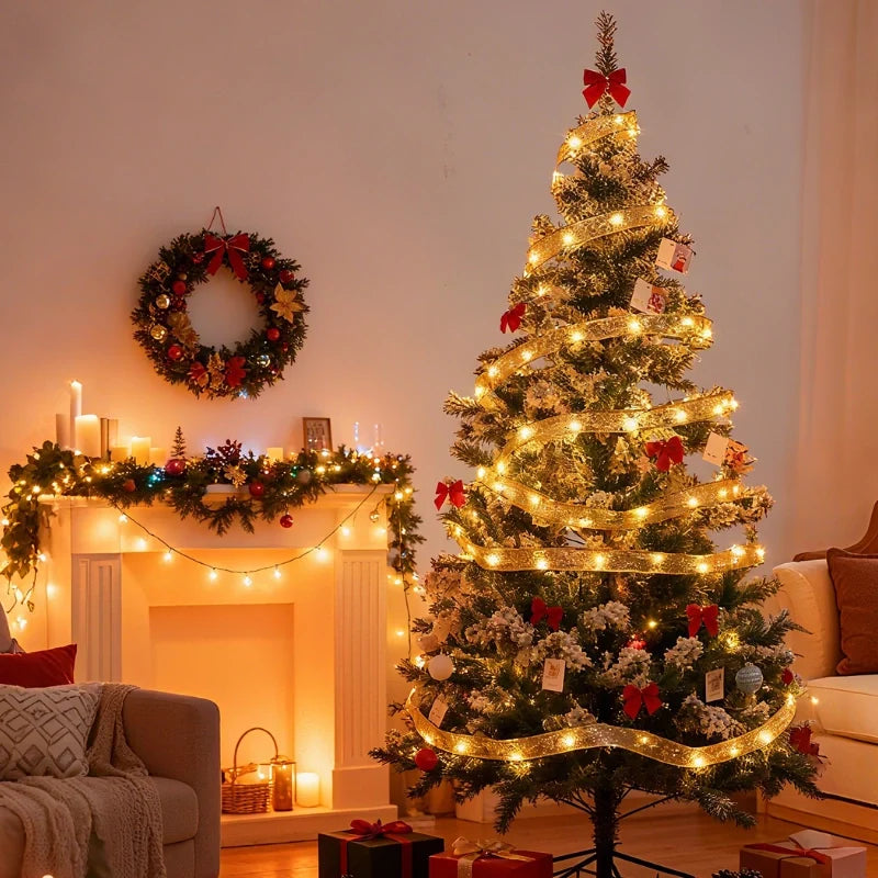 Decorative Ribbon Lights LED Dimmable USB Battery with Remote Control 1